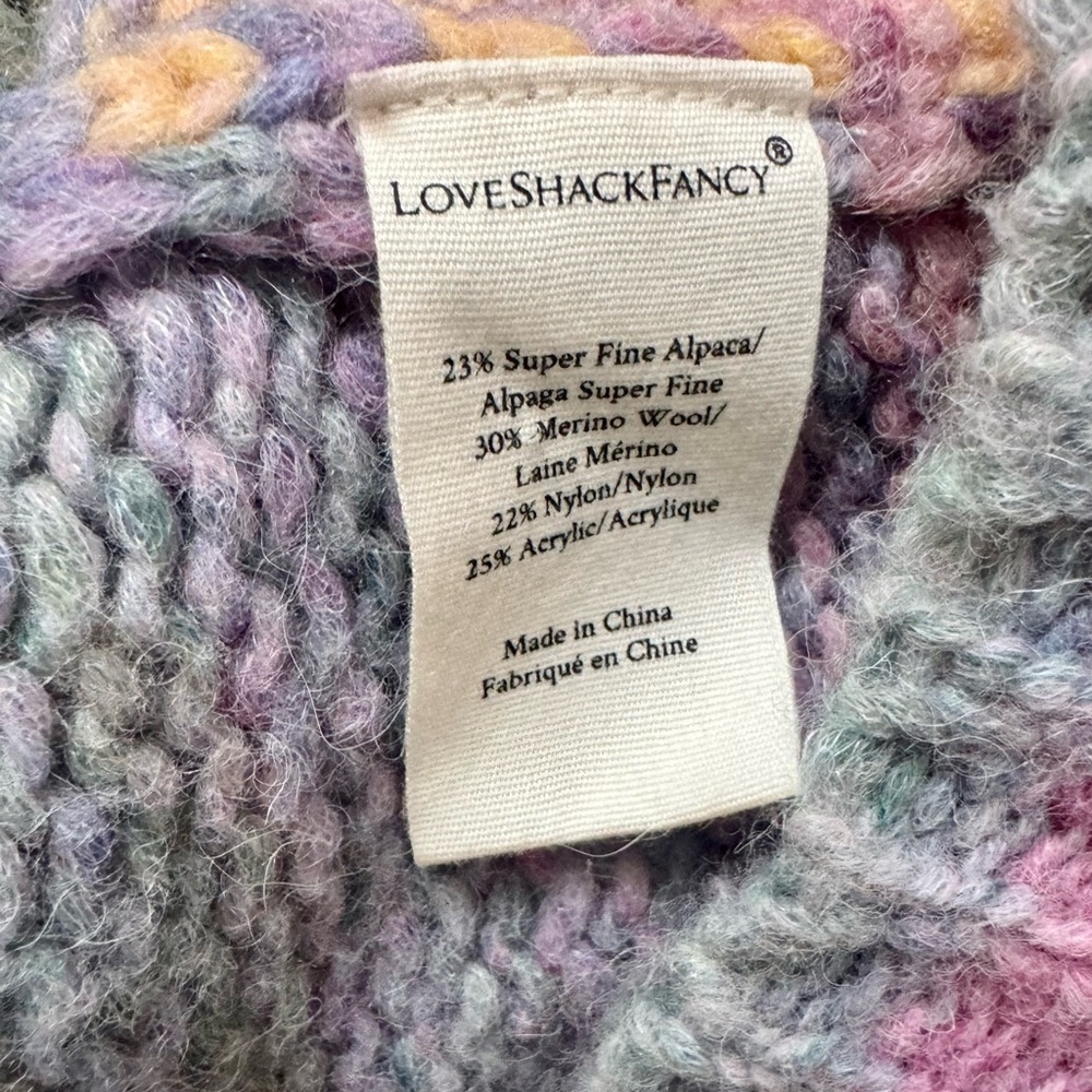 LoveShackFancy Alpaca & Mohair Rio Rainbow Pullover Sweater - Picture 12 of 13